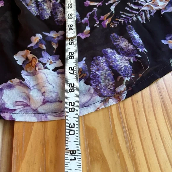 I Jeans by Buffalo Black Sheer Floral Blouse XL Bohemian Whimsigoth - Picture 12 of 13